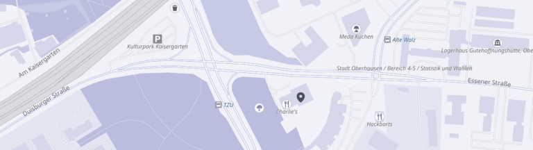 Kartenausschnitt mit dem Standort Essener Straße in Oberhausen